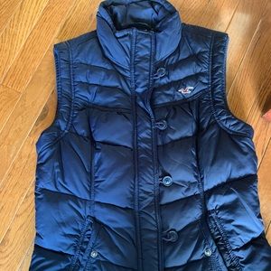 Navy Blue Hollister Puffer Vest